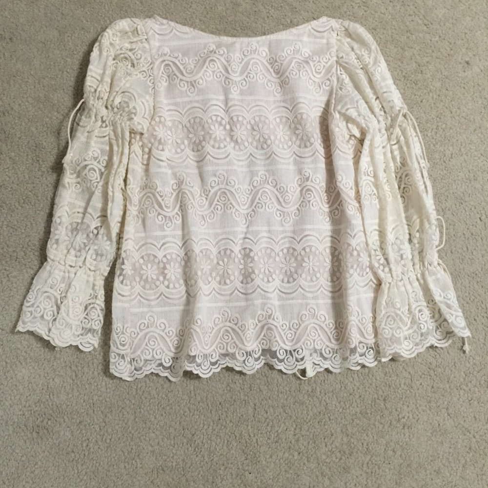 Korean Lace Embroidered Top (BNWOT)